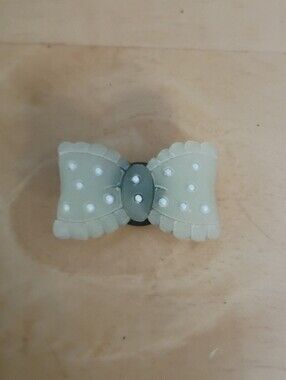 10 for $10 Jibbitz Croc Charm - Luminous Clear Glow Bow with Polka Dots